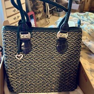 Brighton Eva Ink Mix Woven Shoulder Bag